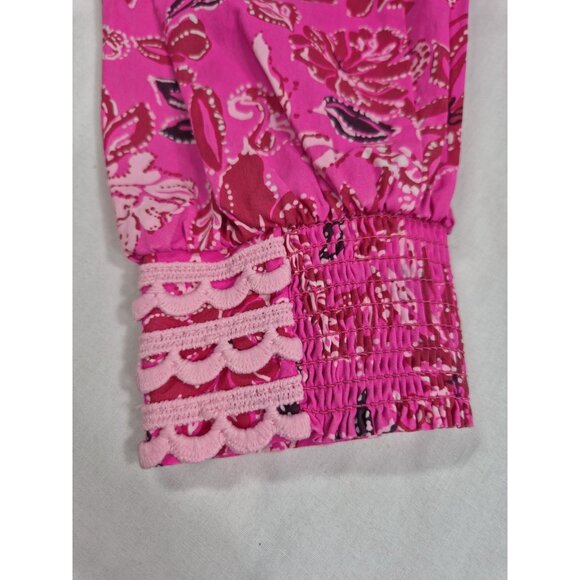 Lilly Pulitzer Women's Dress Size 4 Arletta Passion Fruit Pink Floral (25) - Picture 5 of 16